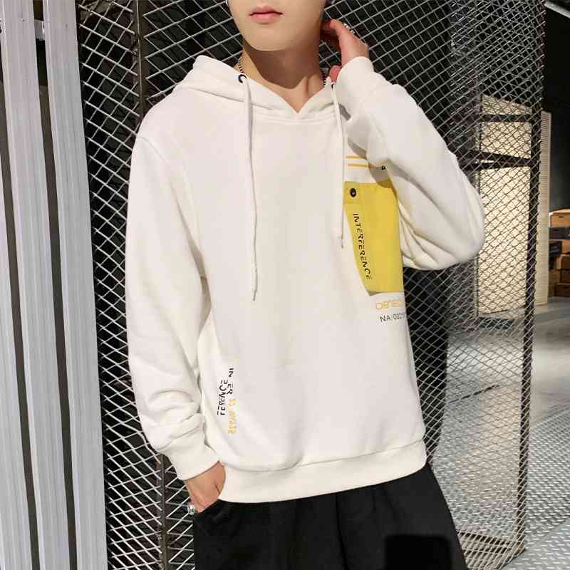 

New autumn clothes 2019 new little devil grimace lovers fashion brand super fire sweater men's CEC, White yellow