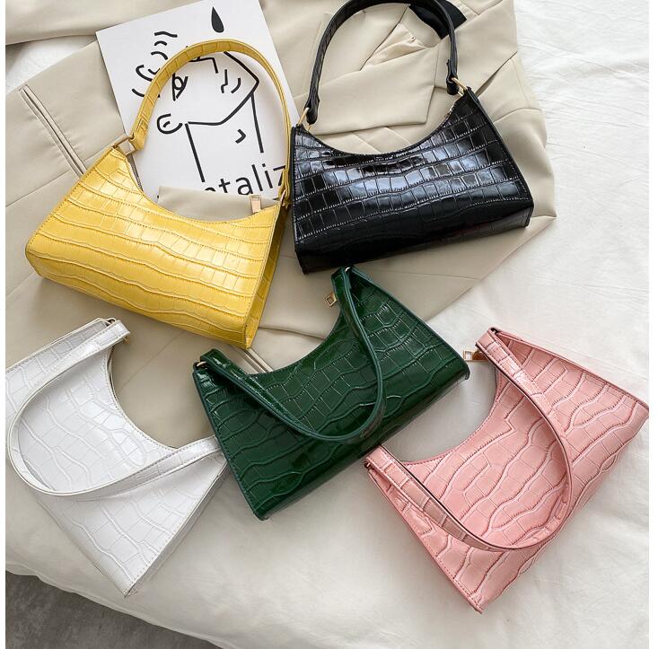 

New Fashion Exquisite Shopping Bag Retro Casual Women Totes Shoulder Bags Female Leather Solid Color Chain Handbag for Women, Green