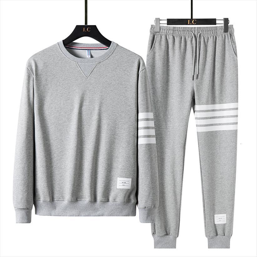 

brand autumn winter sets pants men tracksuit clothing sweatsuit fashion clothes trousers sportswear sweatpants long sleeve tracksuits, Gray