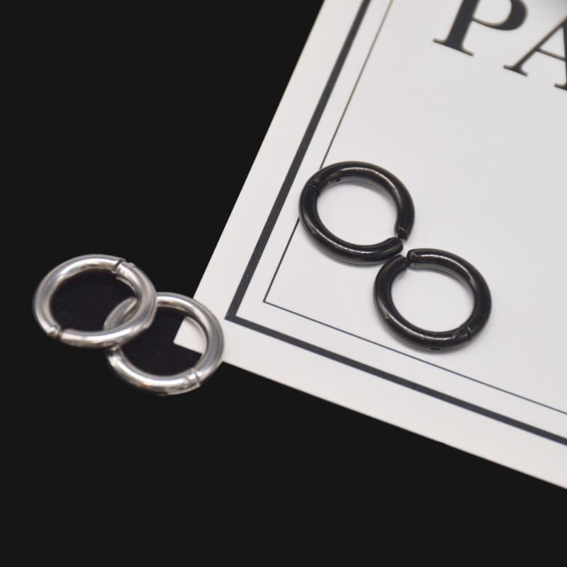 

Dangle & Chandelier Round Earrings Korean Fashion Stainless Steel 2021 Trendy Grunge Jewelry Simple Personality Earring Wholesale