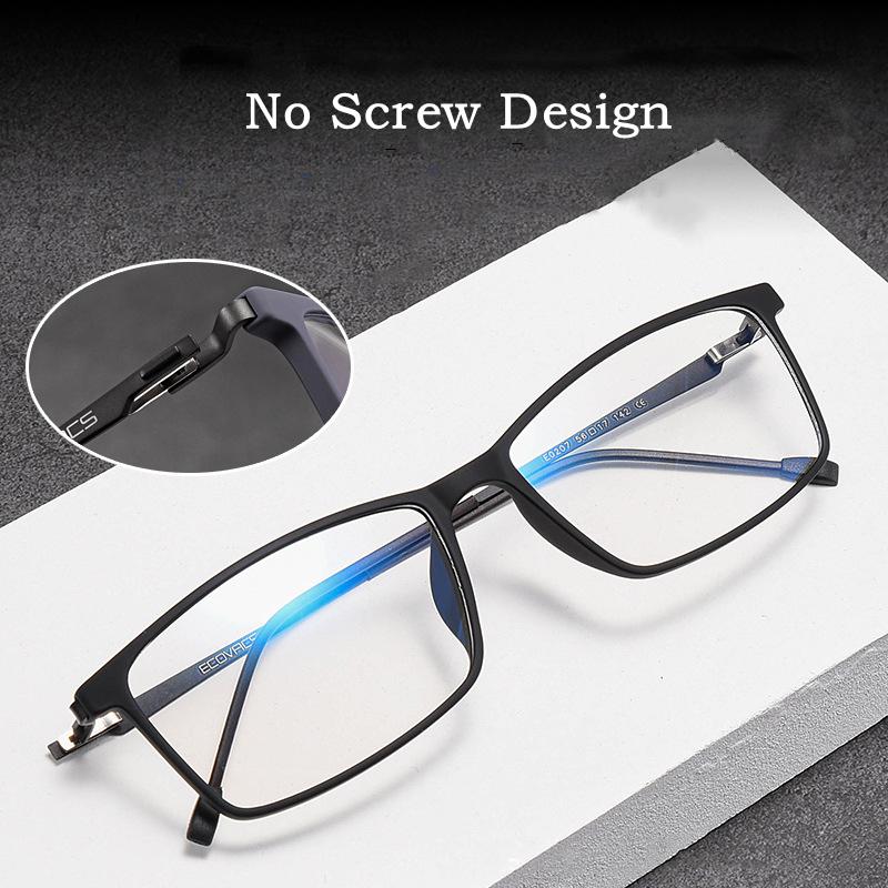 

Fashion Sunglasses Frames KatKani Men's Ultra-Light Optical Prescription Eyeglasses Frame Business Full Big Face Comfortable Alloy Temples K