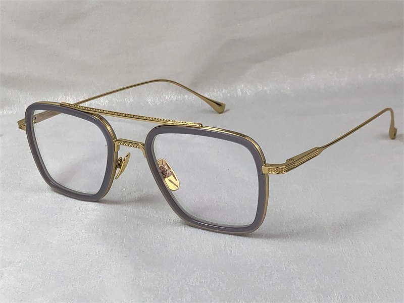 

fashion design male optical glasses 006 square K gold frame simple style transparent eyewear top quality clear lens