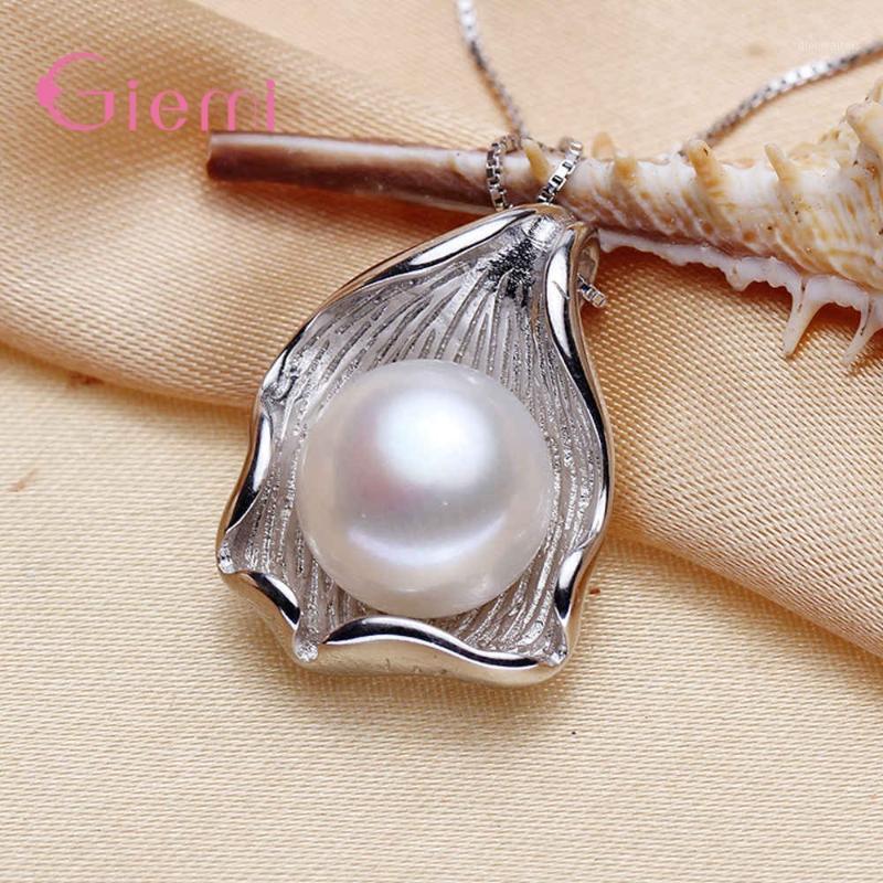 

Fashion Elegant 925 Sterling Silver Freshwater Pearl Pendant Neclace For Women Ladies Necklace Gift Jewelry Chains