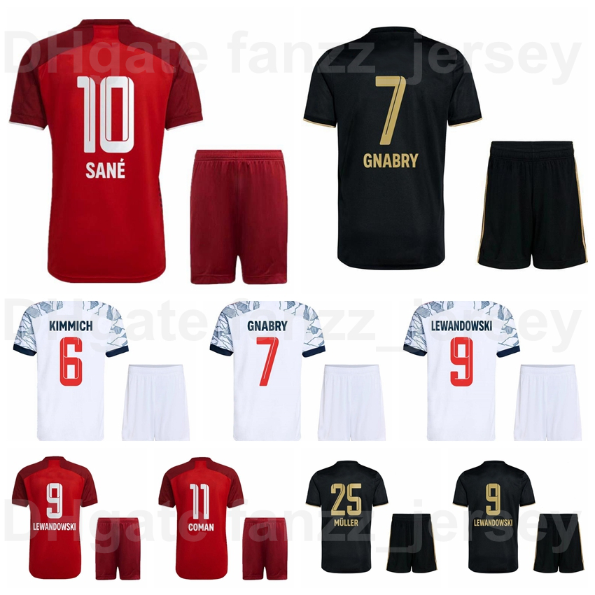 

21 22 FC Club Soccer 25 Thomas Muller Jersey Set 9 Robert Lewandowski 6 Joshua Kimmich 8 Leon Goretzka 11 Kingsley Coman Lucas Hernandez Football Shirt Kits BaiRen, With patch