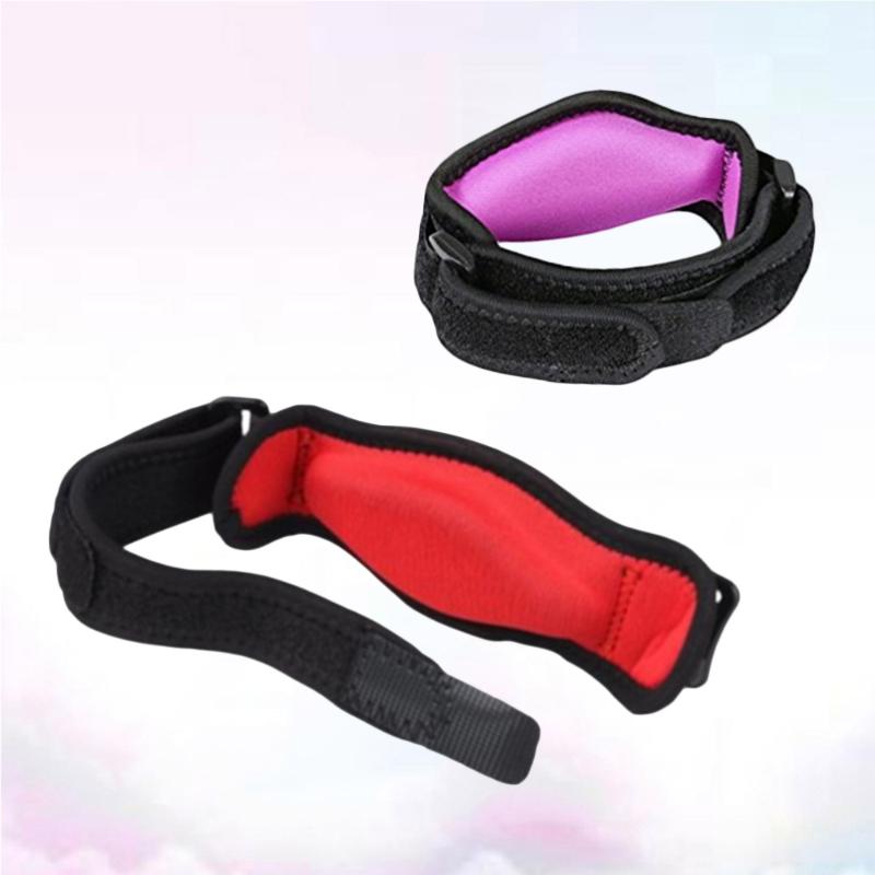 

Badminton Tennis Elbow Protector Sports Elbow Brace with Pad Arm Brace Pain Relief Support Sponge Strap (Rosy, As shown