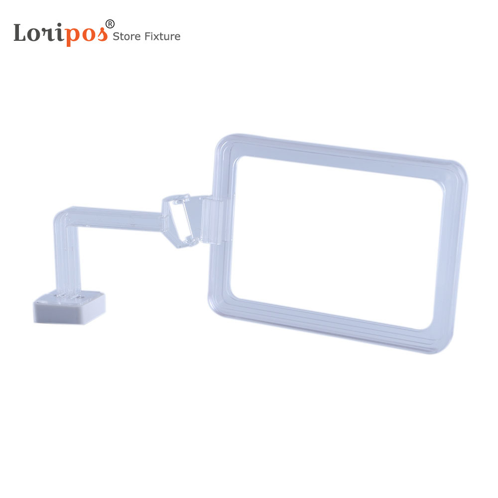 A6 Retailing Store Metal Shelf Sign Holder Showcard Rack Clear POS Cardboard Frames Poster Holder Magnetic For Hanging | Loripos-image-753961051