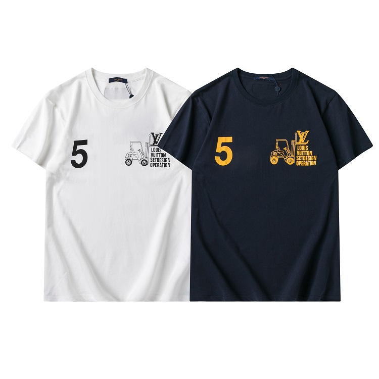 

21VV Fashion Mens T shirts Summer Shirt for Men Women Short Sleeve Tee Clothing Letter Pattern Printed Tees Crew Neck, Multi