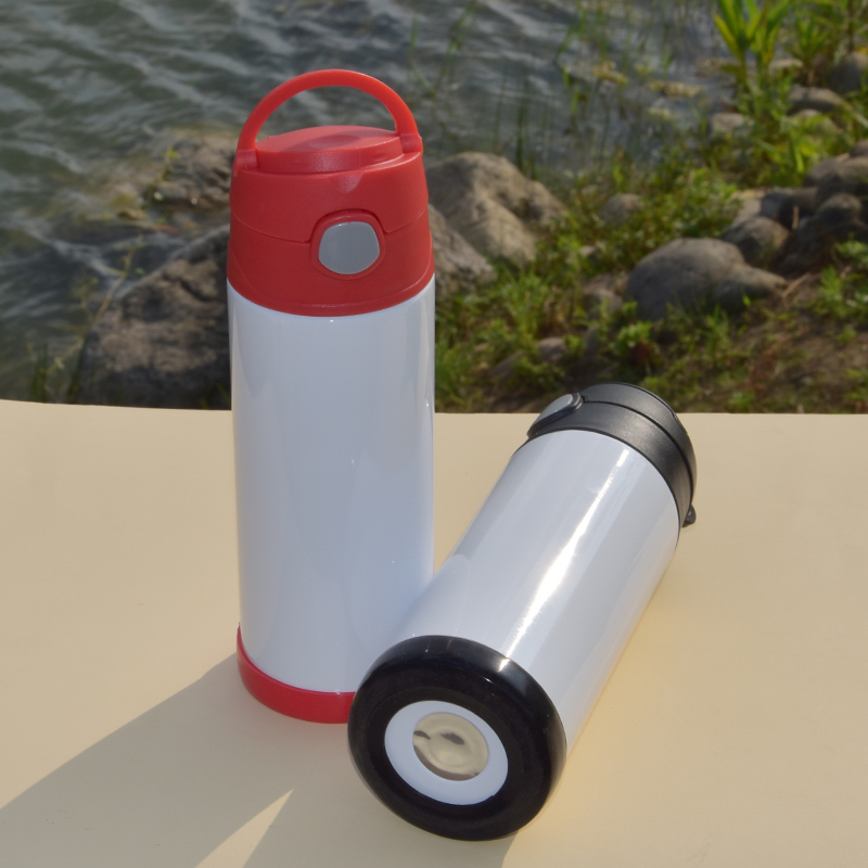 

12oz sublimation bounce cup straight tumbler stainless steel baby bottle 2-layer vaccum insulated water bottles Blank DIY Gift for Kids, 6 colors