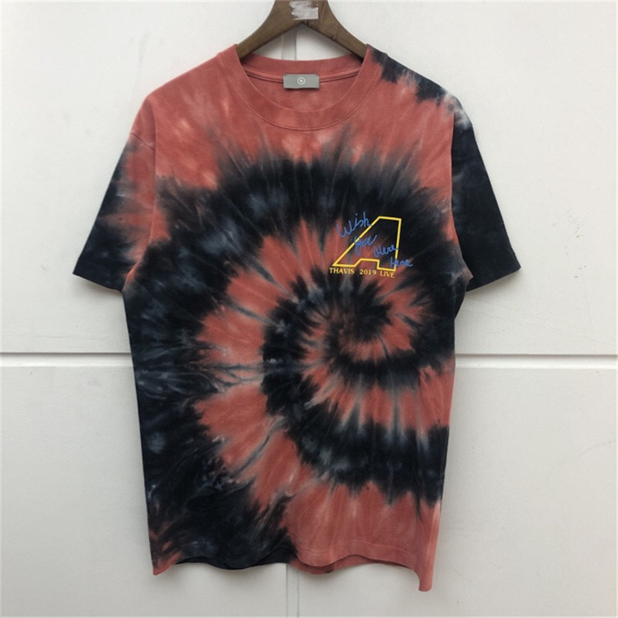 

2021 New Travis Scott Camisa o Novo Das Mulheres Dos Homens Gravata Corante Manga Longa Astroworld Camisas Tour t Bni6