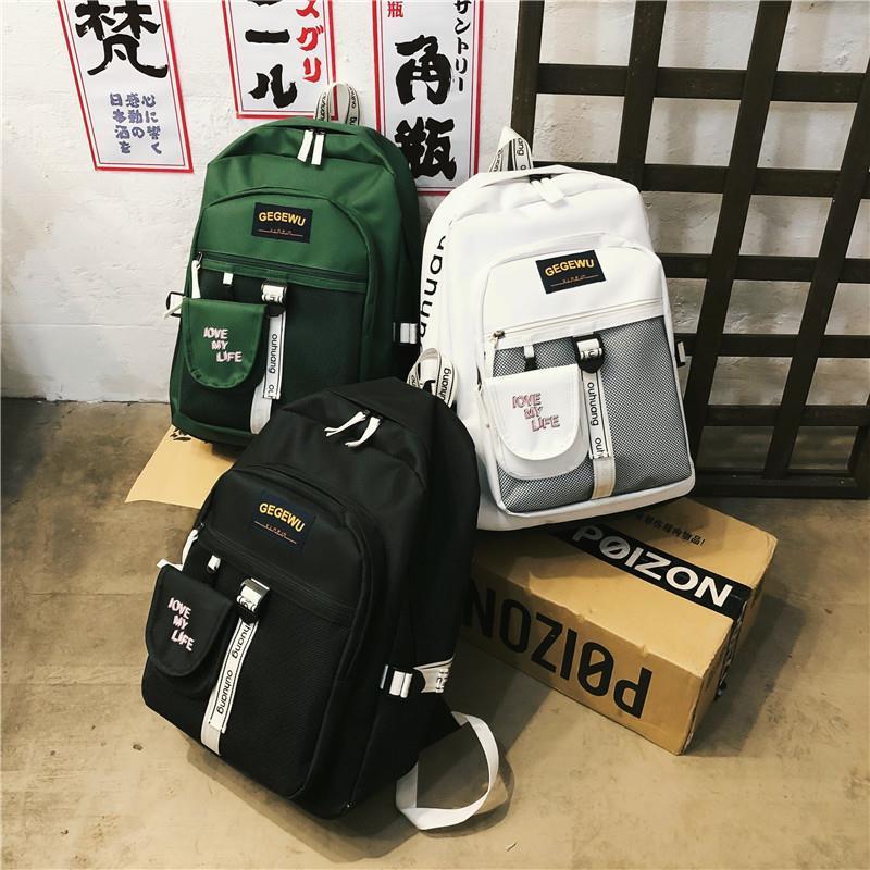 

junior high school backpack girls bag boys teenage personality street large women bookbags student bagpack campus