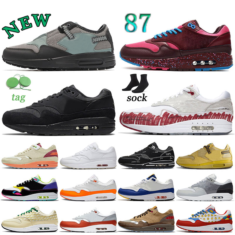 

Top 87s mens woemns massage air designer shoes authentic max 1 87 yeath adult outdoor jogging hiking runnning sneaker triple black white with wine red sneaker trainer, E00 40-45 se windbreaker