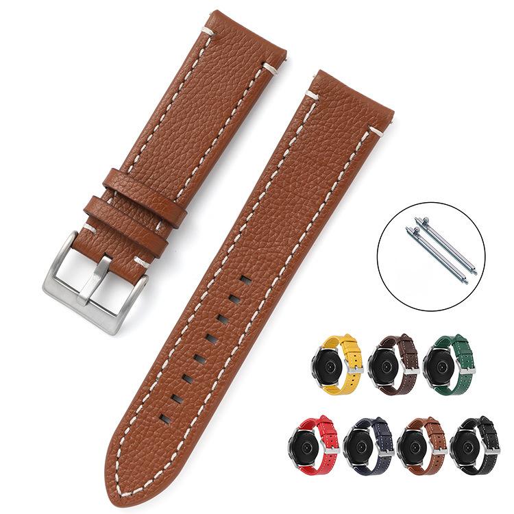 

Watch Bands Leather Watchband Men Women Wristwatch Strap 18 19 20 21 22 24mm On Watchbands Bracelet Metal Buckle Switch Ears