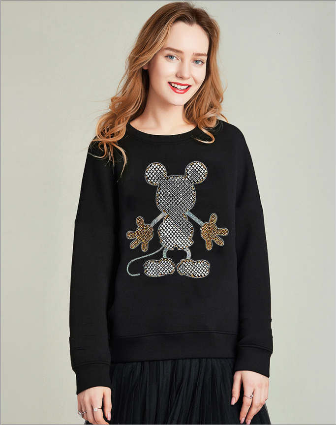 

Sweatpants Oversized Female Diamond Oversize for Black Woman with Hoodie 2021 New Season H60c