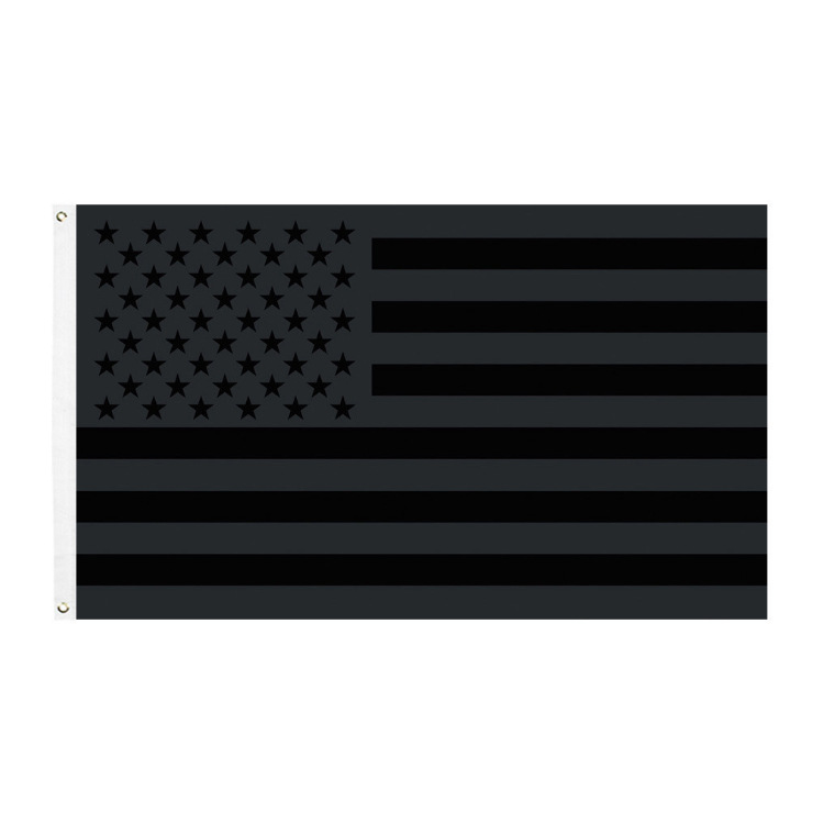 

Black American flag 90*150cm Oxford cloth embroidered flag stitched striped flag
