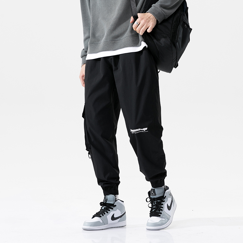 

New 2021 Men's Side Pockets Cargo Harem Black Hip Hop Casual Male Joggers Trousers Fashion Streetwear Pants Men 3ldl Ixhu, Khaki