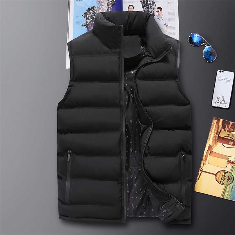 

Arrival Men Vest Sleeveless Jacket 8xl Male Winter Warm Casual Waistcoat Mens Vest Plus Size Veste Homme Brand Clothing K126 211111, Black (type2)