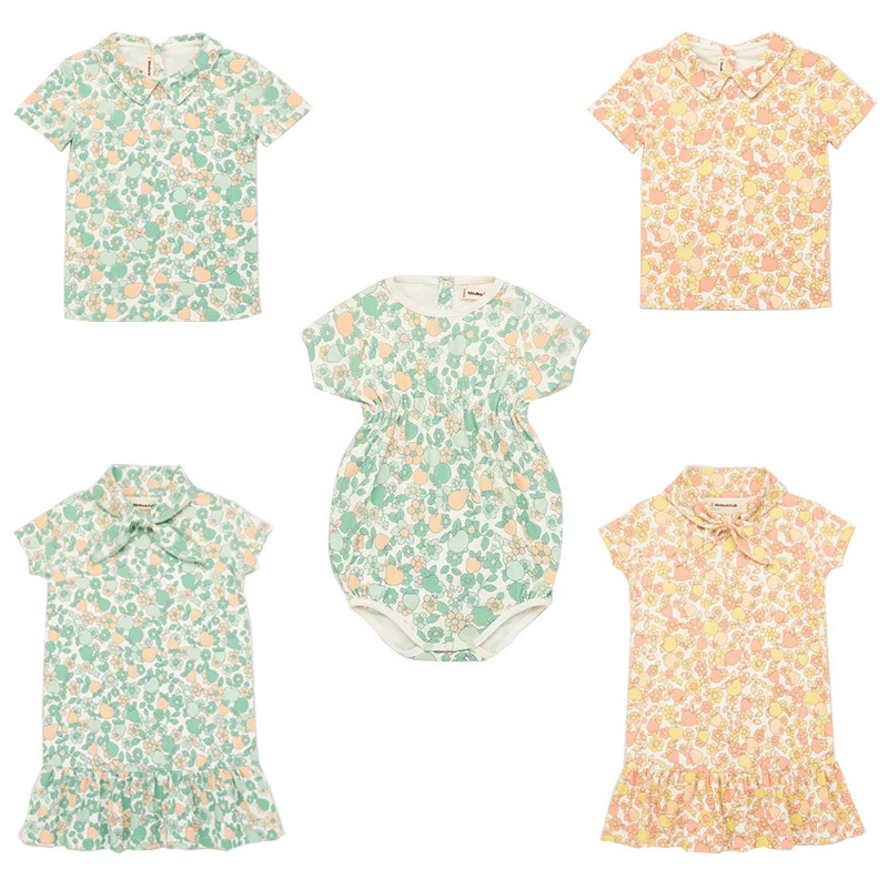 

EnkeliBB Misha and Puff Baby Girl Floral Romper Beautiful Vintage Style Jumpsuit Summer Misha Puff Toddler Girl Clothes 210303, Blue