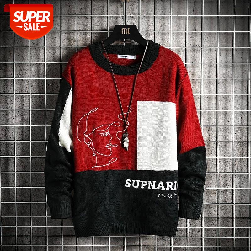 

Men'S Sweaters Spring Autumn Winter Clothes 2021 Pull OverSize -4XL 5XL Korea Style Casual Standard Pullovers #w95E, White;black