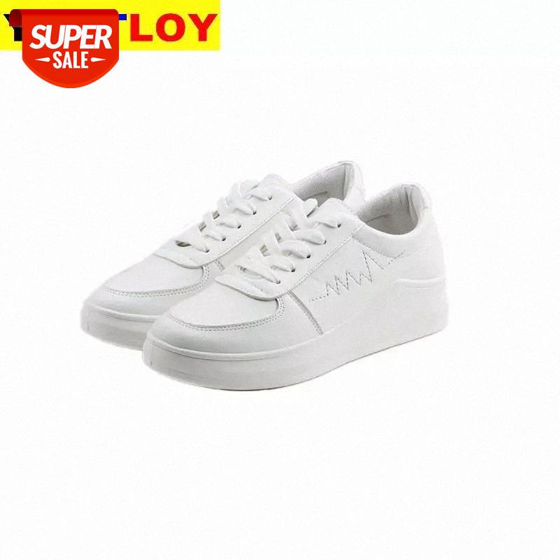 

Women Casual Shoes Women Sneakers White Shoes Brand Ladies Trainers Flats Platform Big Size PU #L52e
