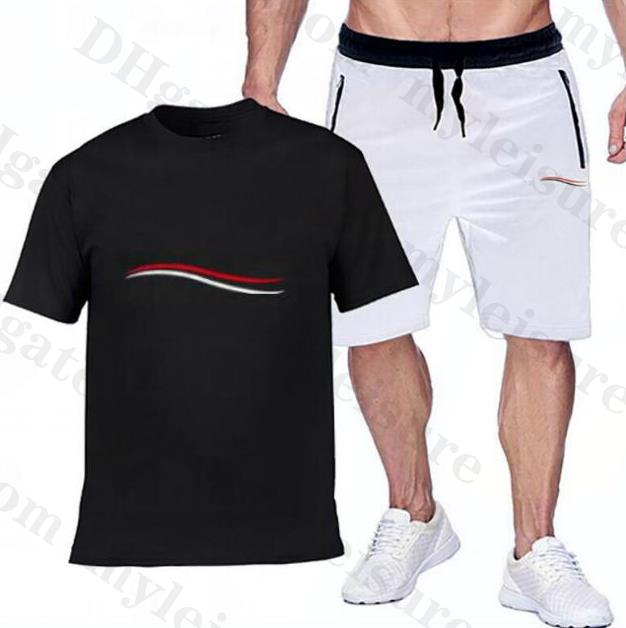 

Two Piece Outfits Sporting Tracksuits Mens Clothes paris Printing T-shirt And Shorts Suit Summer sweat suits High-quality Cotton Men s T shirt Sets, Customize