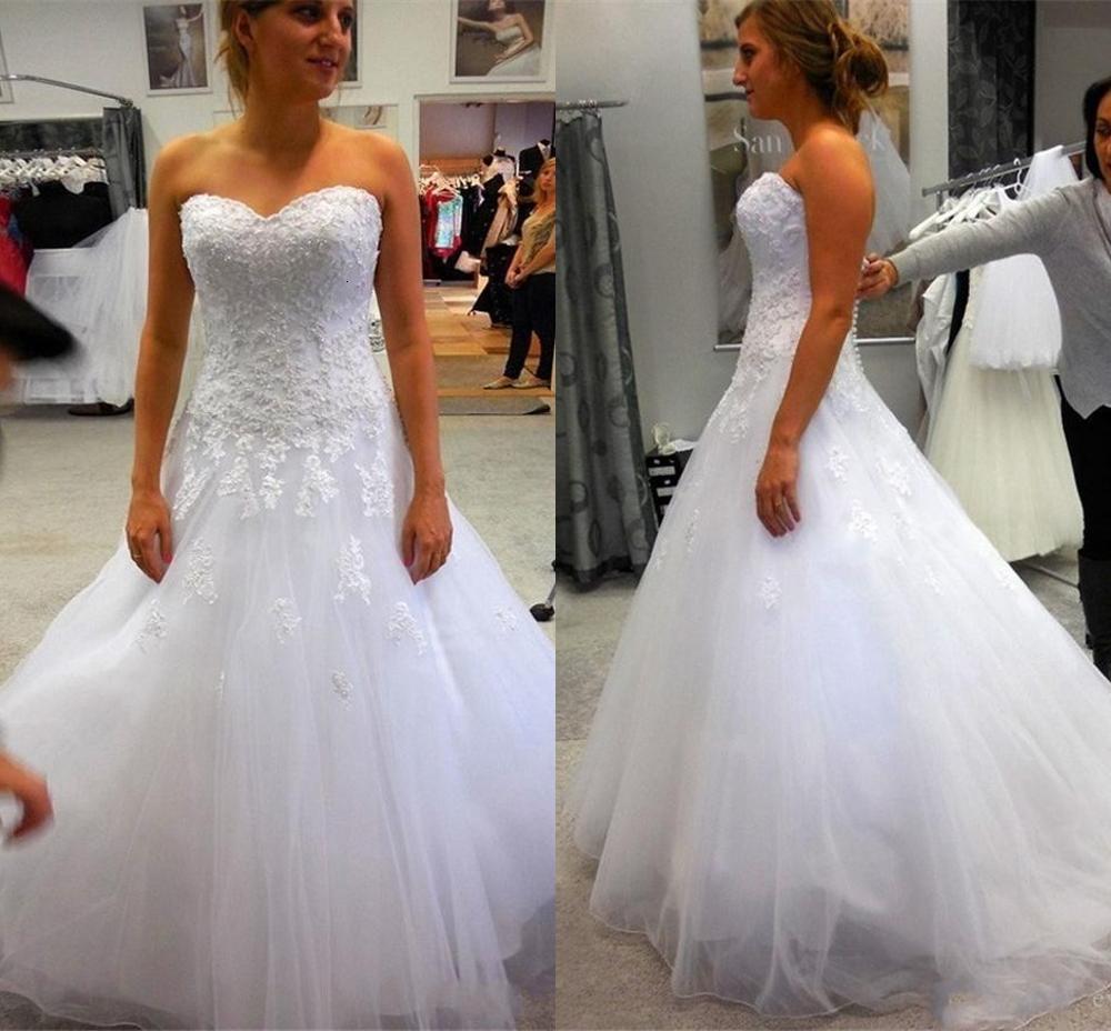 

2021 New Hot Lace A-line Plus Size Appliques Off the Shoulder Vestido De Noiva High Quality Wedding Es Casamento Ecab, Ivory