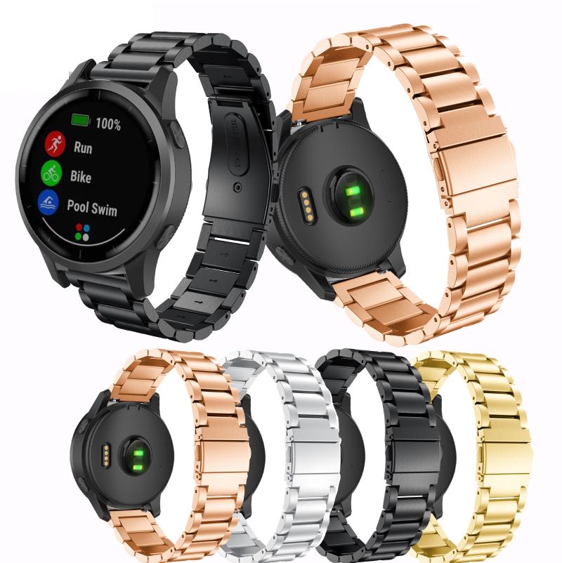 

Watch Bands Sport Style Universal Steel Smart Bracelet For Garmin Vivoactive 4 Samsung Gear S3 Fashion High Quality Straps