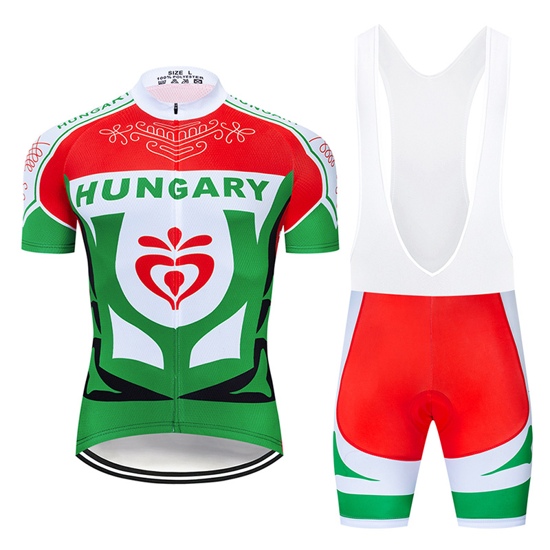 

2021 Hungary Cycling Jersey 20D Gel Set MTB Bicycle Clothing Bike Clothes Ropa Ciclismo Mens Short Maillot Culotte Suit, Only jersey