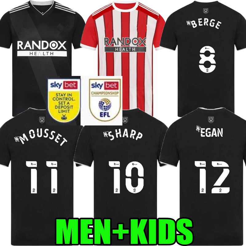 

Men+kids 21 22 Sheffield home Soccer Jerseys Berge Mousset United 2021 2022 away McBurnie Lundstram Fleck Norwood Sharp Thai Football Skirt