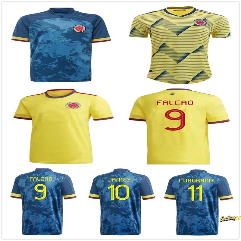 

20 21 Copa America Colombia Soccer Jersey 2020 2021 National Team James Duvan Morelos Falcao Cuadrado Custom Men Kids Football Shirts, Black;yellow
