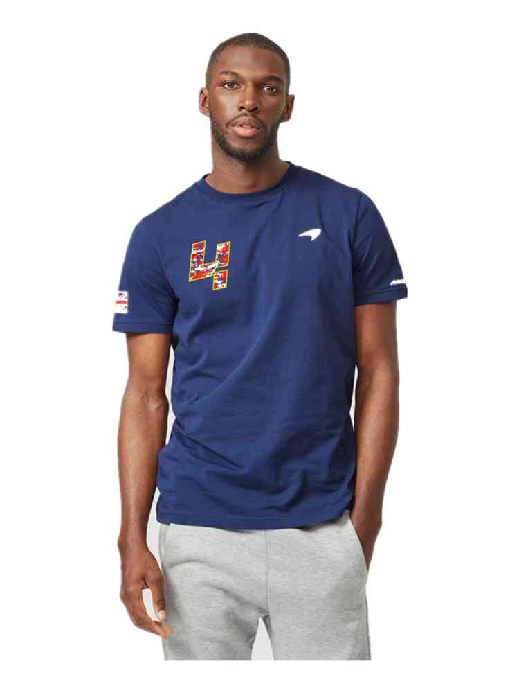 

Mclaren F1 Lando Norris Ln4 Uk Gp T-shirt Summer Moto Motorcyclist Sports F1 Oversized Men's Short Sleeve, B1