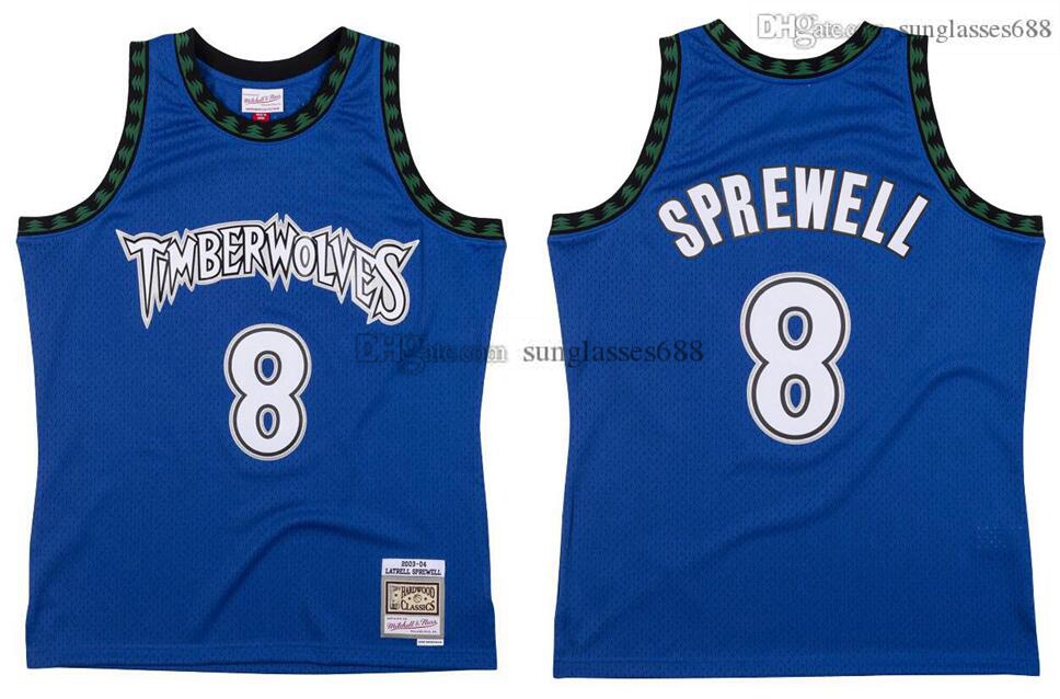 

Stitched Latrell Sprewell Jersey S-6XL Mitchell & Ness 2003-04 Mesh Hardwoods Classics retro basketball jerseys Men Women Youth