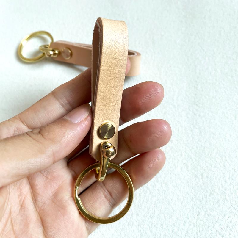 

Keychains Handmade High Quality Genuine Leather Keychain Key Holder Men Chain Wallet Copper Case Bag Brass Organizer