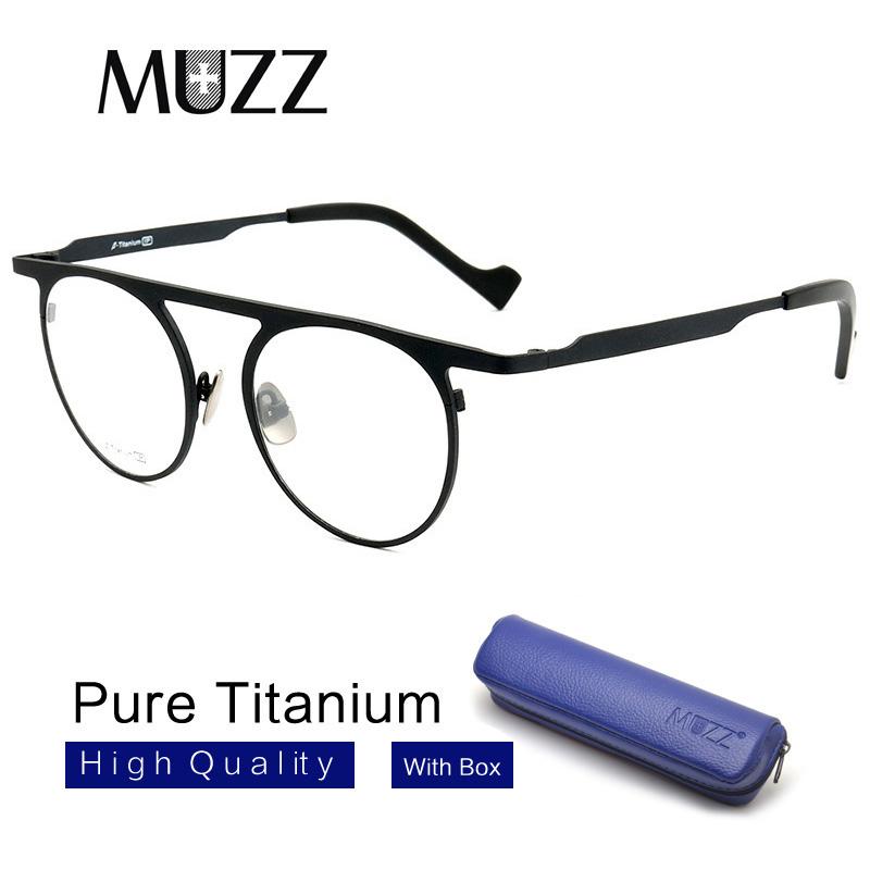 

Fashion Sunglasses Frames Pure Titanium Prescription Glasses Frame Round Eyeglasses Men Myopia Eye Brand Designer Spectacles Eyewear