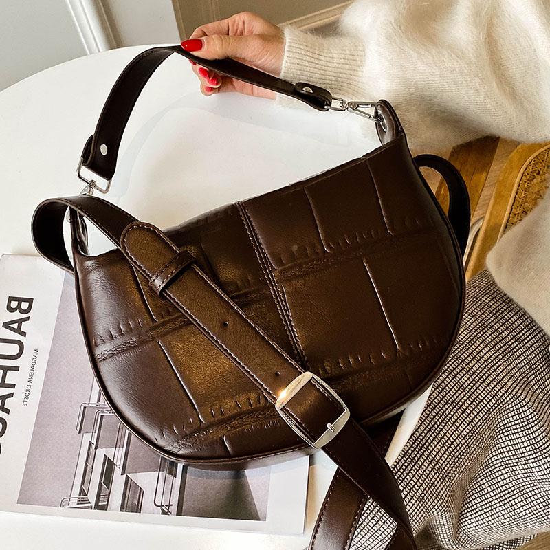 

Crocodile pattern Tote 2021 Fashion New Quality PU Leather Women's Designer Handbag Vintage Shoulder Messenger Bag, Black