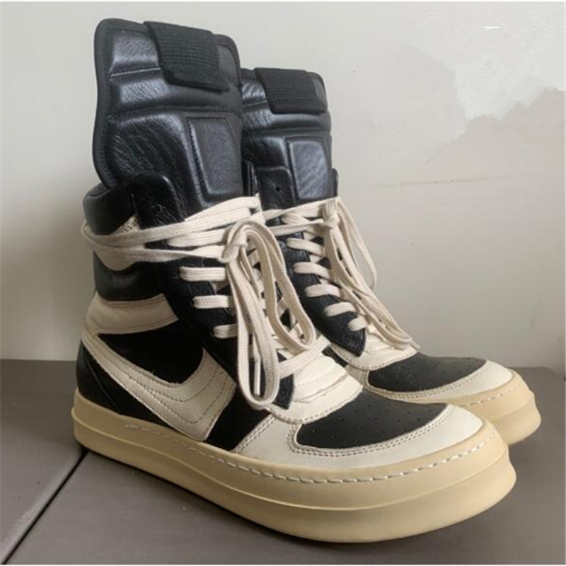 

Exclusive retro handmade OG geo-basket High-Top Boots classical Archive MEN with nail RY zipper Boot