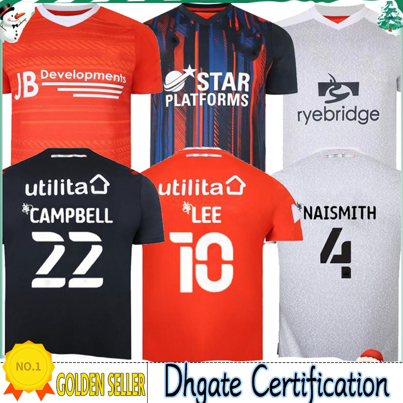 

2021 2022 Luton Town Soccer Jerseys BRADLEY LEE ADEBAYO CLARK CAMPBELL NAISMITH Bingham Lansbury Donaghy Givens Mpanzu Custom 21 22 Home Away Third Football Shirt, Third+patch