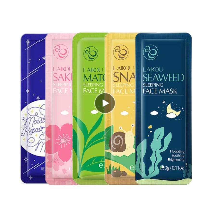 

LAIKOU Moisturizing Facial Mask Hydrating Sleeping face sheet masks Brightening Night face mask Skin Care