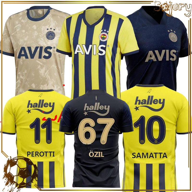 

2020 2021 Fenerbahce SK Soccer Jerseys Thiam PELKAS Mesut Futbol shirts Home Away Third Ãz il Ozan Tufan Perotti Samatta soccer Uniforms, Black;yellow