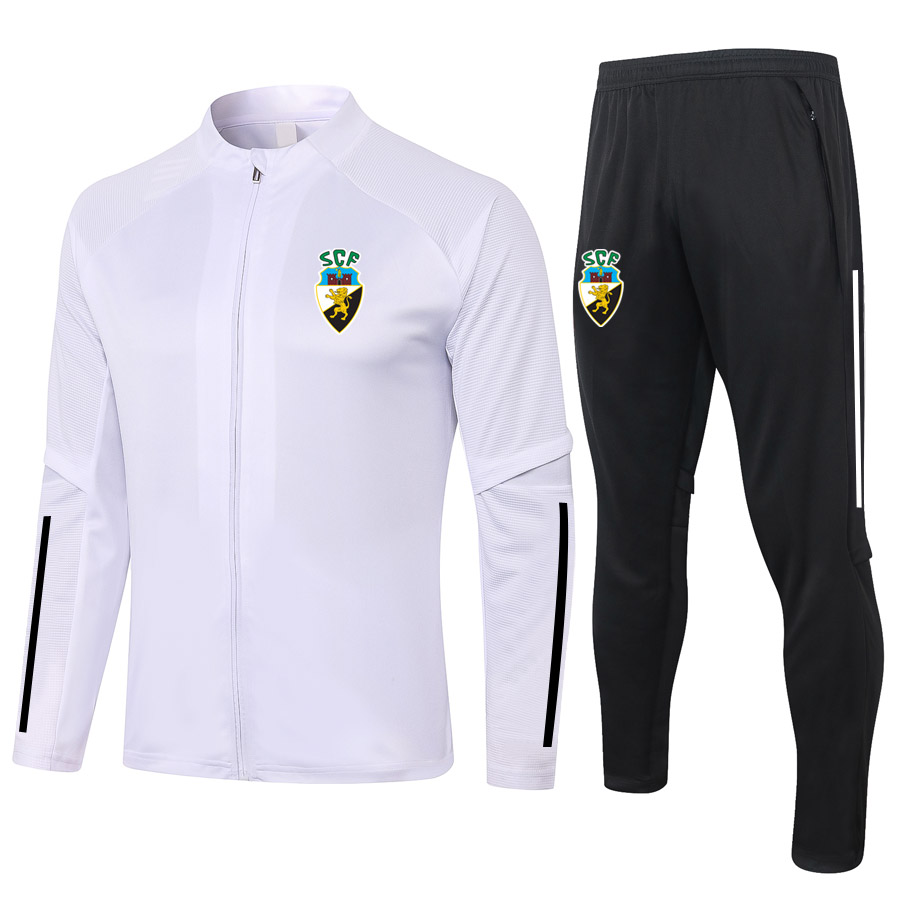 

2021 SC Farense Soccer Training Suit adult Soccer Tracksuits sets kits sports full zipper jackets and pants training sets Men's Tracksuits