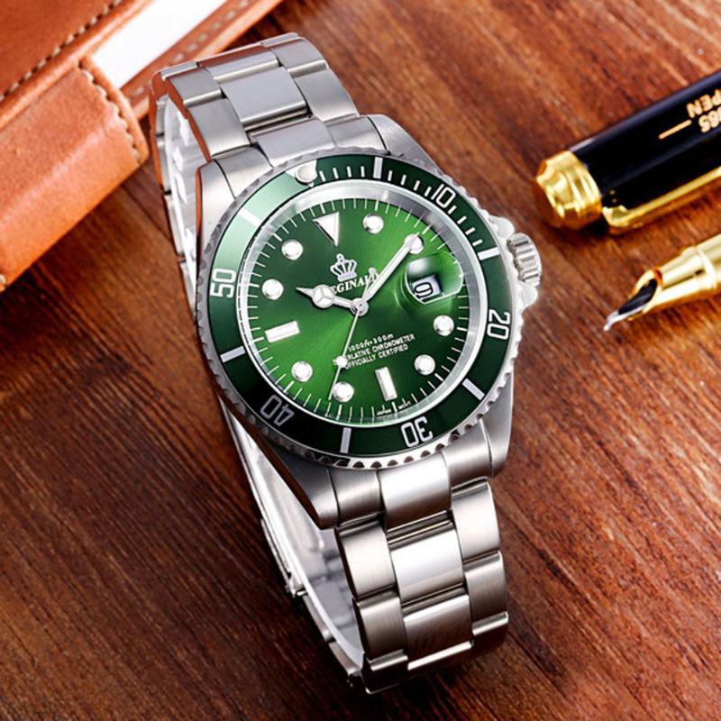 

Wristwatches 2021 REGINALD Men Watches Waterproof Quartz Stainless Steel Watch Rotatable Bezel GMT Sports Relogio Masculino, 143896-1