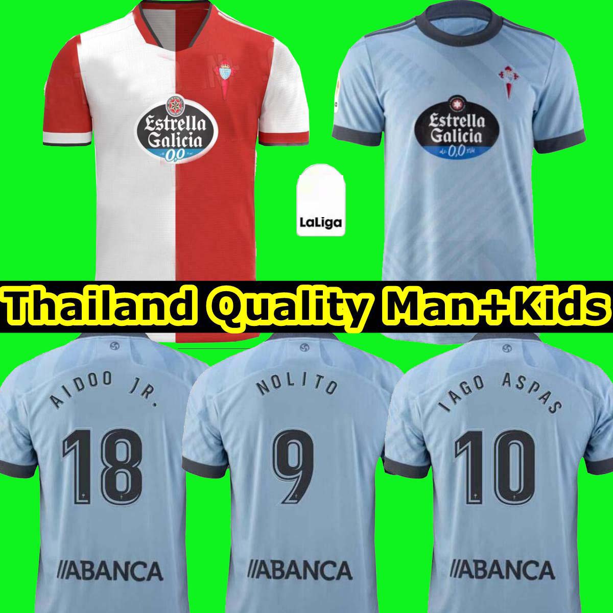

21 22 RC Celta de Vigo Soccer Jersey 2021 2022 LOBOTKA IAGO ASPAS SANTL MINA Man + Kids kits Home away Football Shirt SISTO BOUFAL camiseta futbol, 20-21 home man+patch