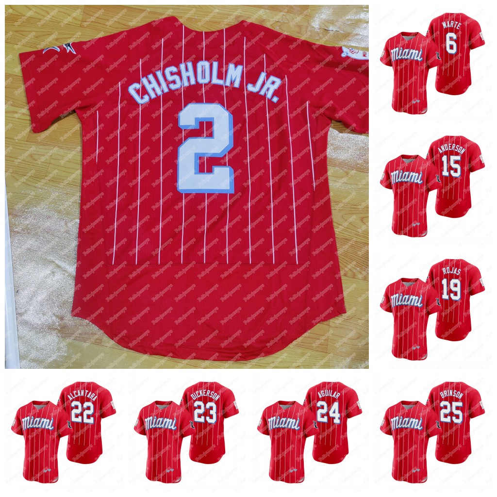 

2 Jazz Chisholm Jr. Marlins 2021 City Connect Jersey Jesus Aguilar Sandy Alcantara Brian Anderson Lewis Brinson Miguel Rojas Adam Duvall Magneuris Sierra, Cool base white