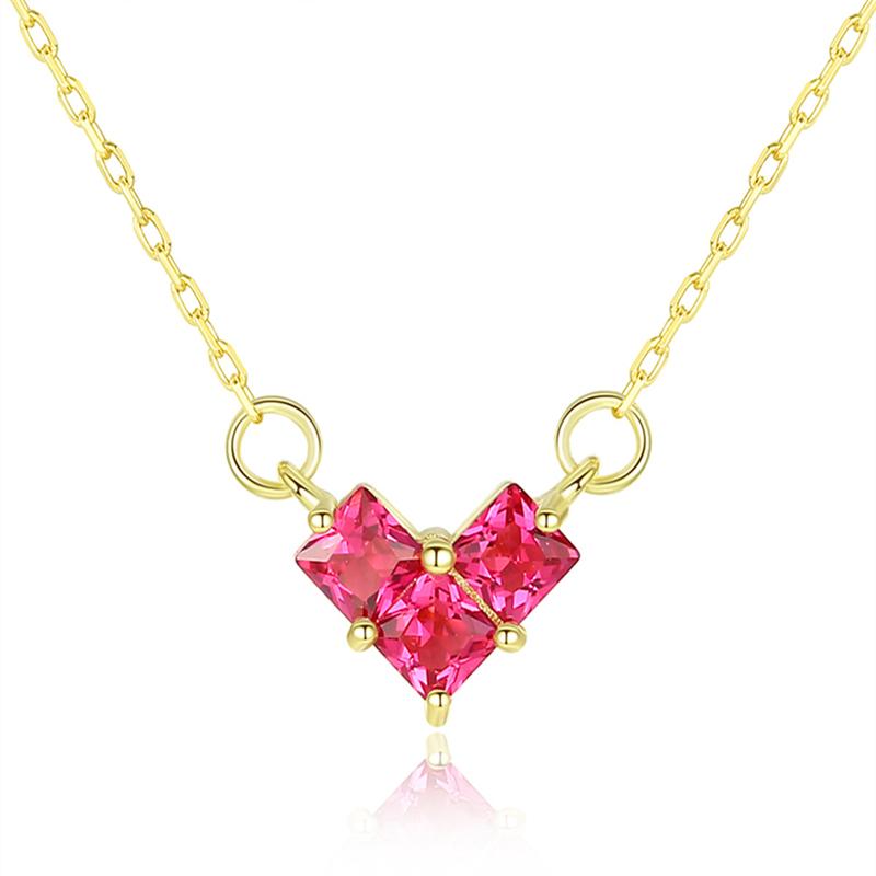 

Pendant Necklaces Trend Fashion Geometric Small Fresh Temperament Sweet Romantic Heart-shaped Necklace Engagement Wedding Lovers Gift