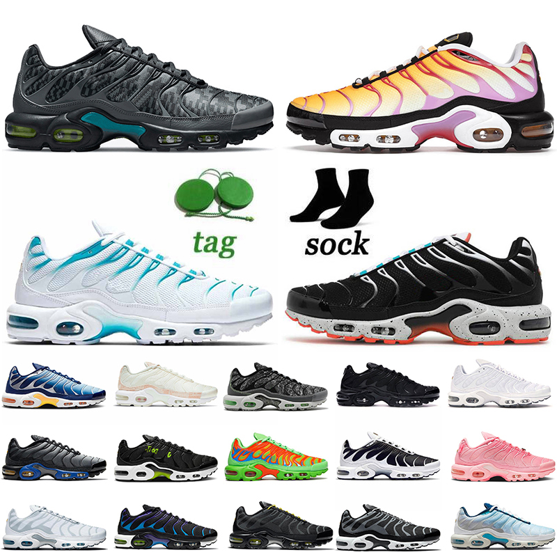 

Airs MX Plus Tn Running Shoes Women Men Tns Psychic Triple Black White Sneakers Blue Void Laser Orange Pink Snakeskin Crater Electric Green Kaomoji Trainers, #46 scream green 40-46