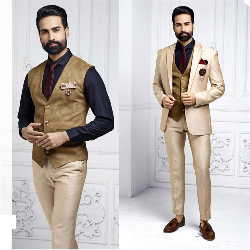 

Men's Suits & Blazers 2 Pieces Rose Gold Men Coat+Pant Custom Made Handsome Wedding Single Breasted Formal Party Wear, Black