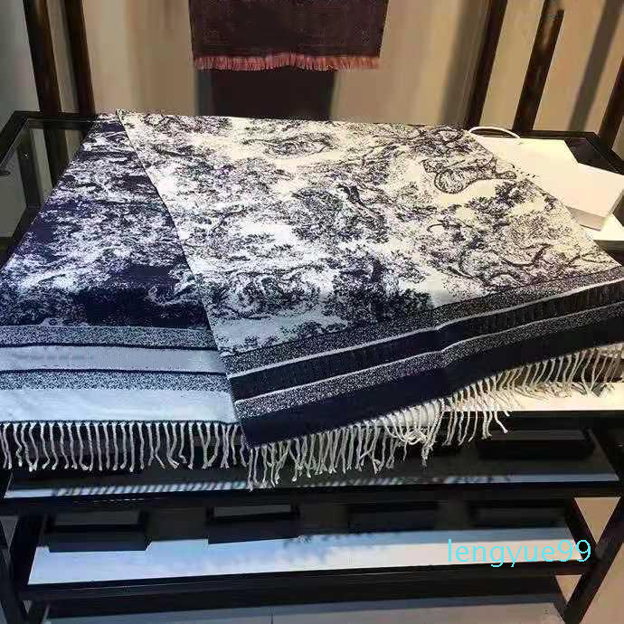 

MAISON designer FIERCE Toile de Jouy shawl wool luxury scarfs designers winter ladies mens womens cashmere scarf