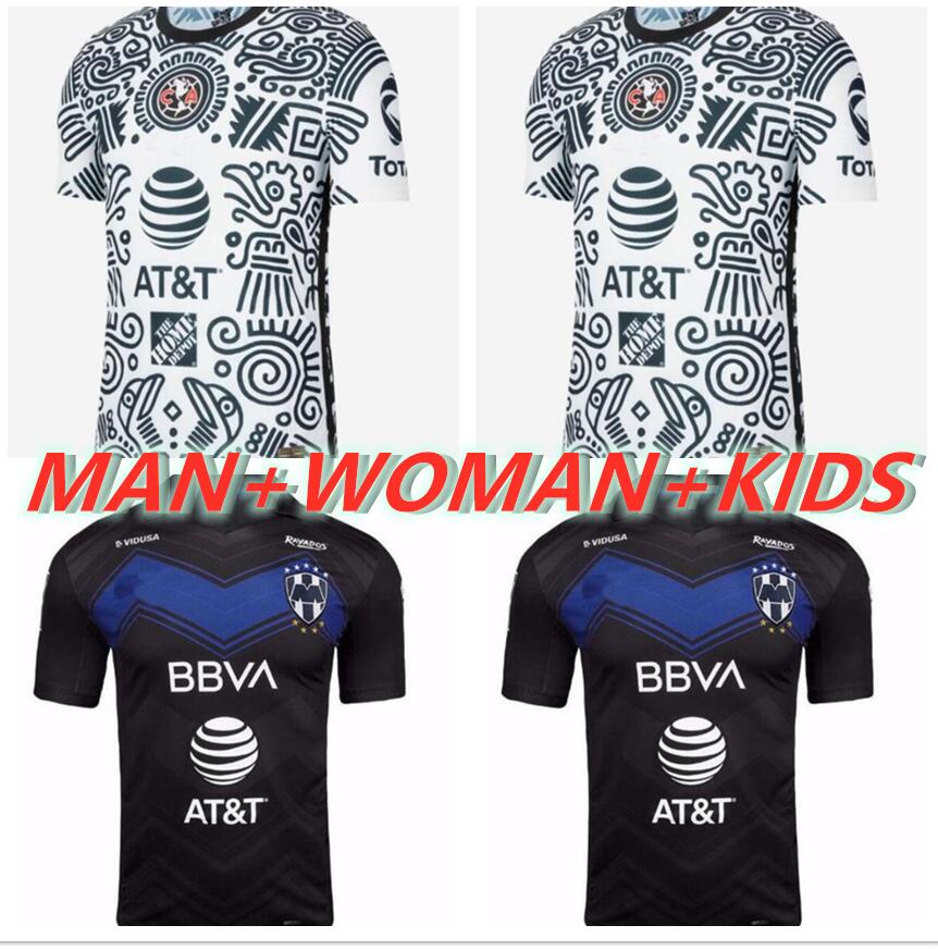 

2021 2022 Liga MX Club America third Soccer Jerseys 21 22 Monterrey GIOVANI CASTILLO 3rd football shirt men woman kids kit sets, Kids size