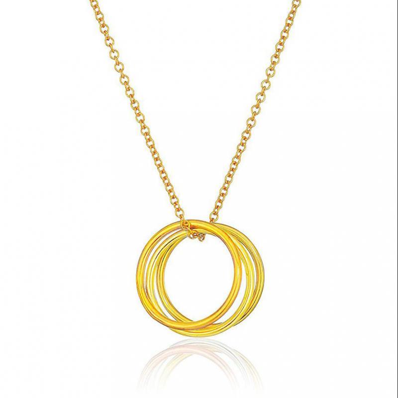 

Pendant Necklaces Geometric Circle Necklace Choker Wide Chain For Women Tiny & Pendants Girls Party Gifts Simple Jewelry, Silver
