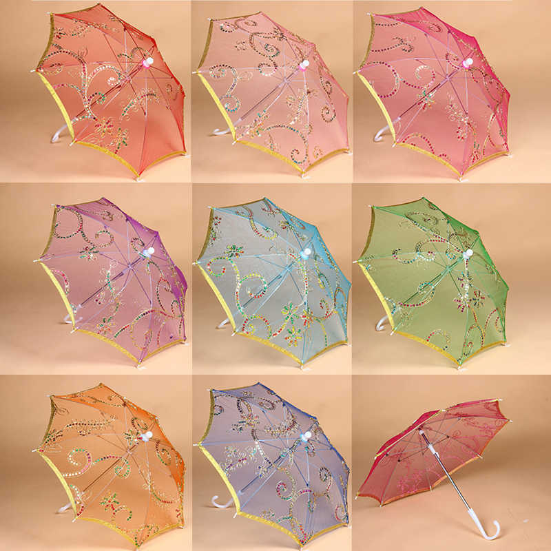 

1pc Diameter 30cm Embroidery Lace Umbrella Decoration Stage Dancing Props Umbrella Photography Props Temperament Sun Umbrella Q0810