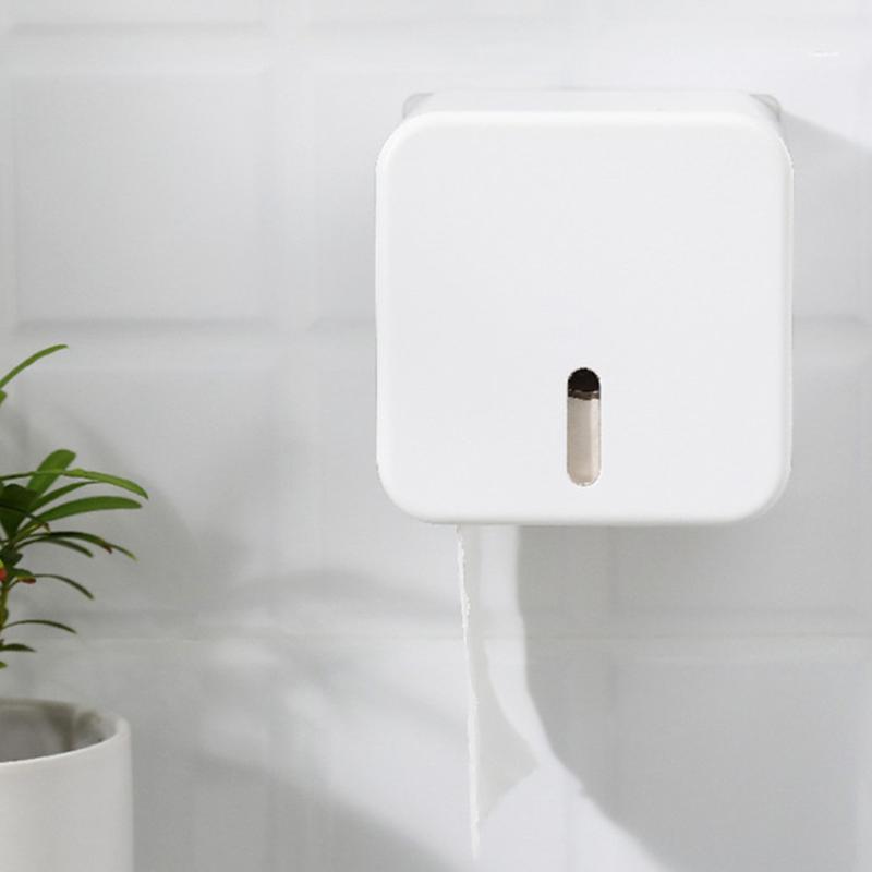 

Toilet Paper Holders ABS Multifunction Tissue Dispenser Waterproof Multi-function Bathroom Dustproof Wall Mounted Holder Tray Durable